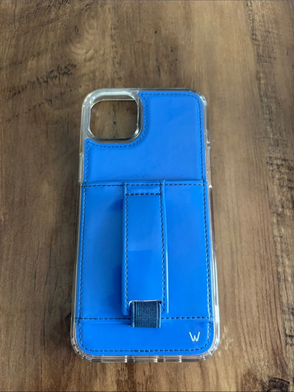 Blue Wallet Phone Case with Integrated Strap - Wallis